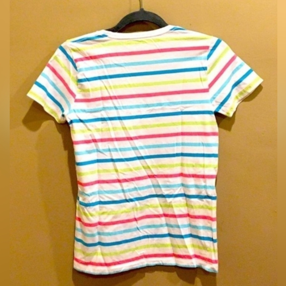 J Crew Multi Striped Short Sleeve Tee - Picture 2 of 7